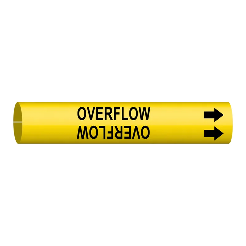Brady OVERFLOW Snap-On Pipe Marker