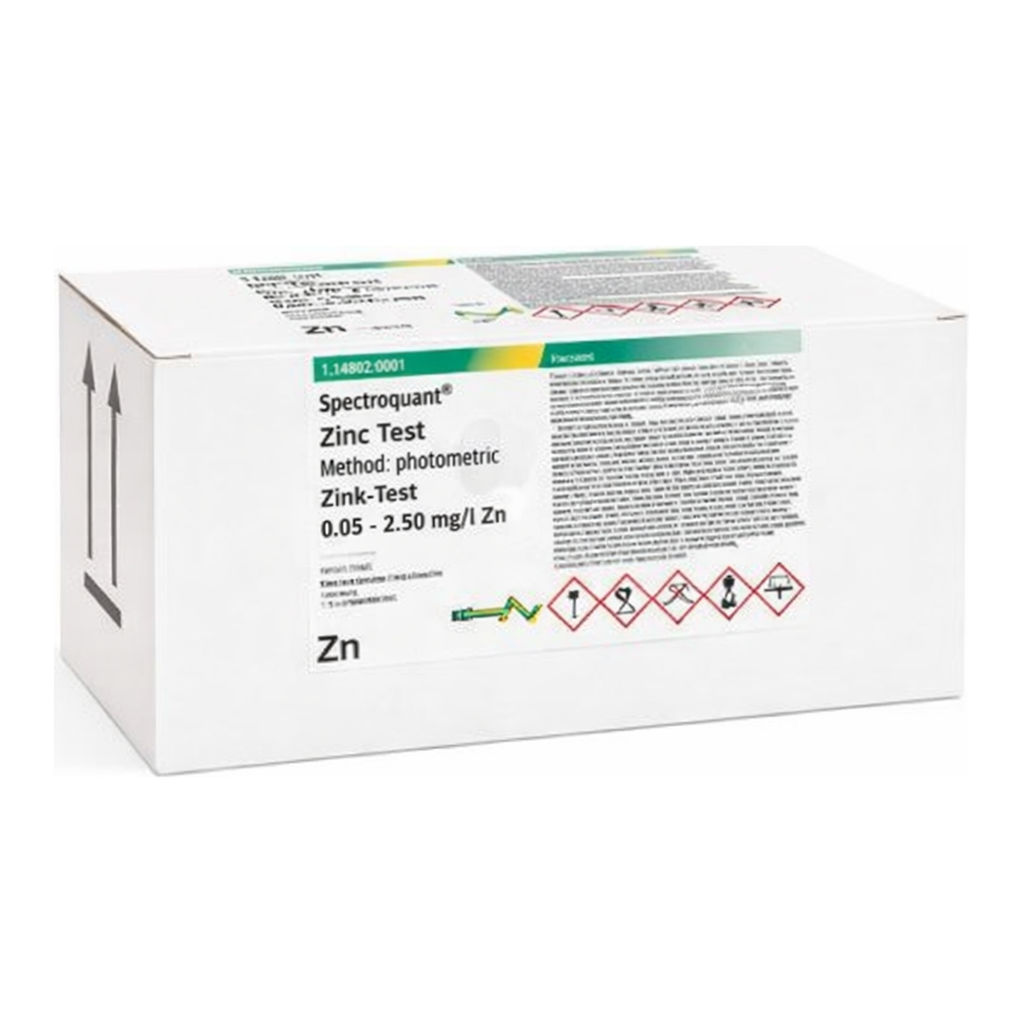 Merck ZINC TEST 0.05 - 2.50 MG/L ZN 100 TESTS