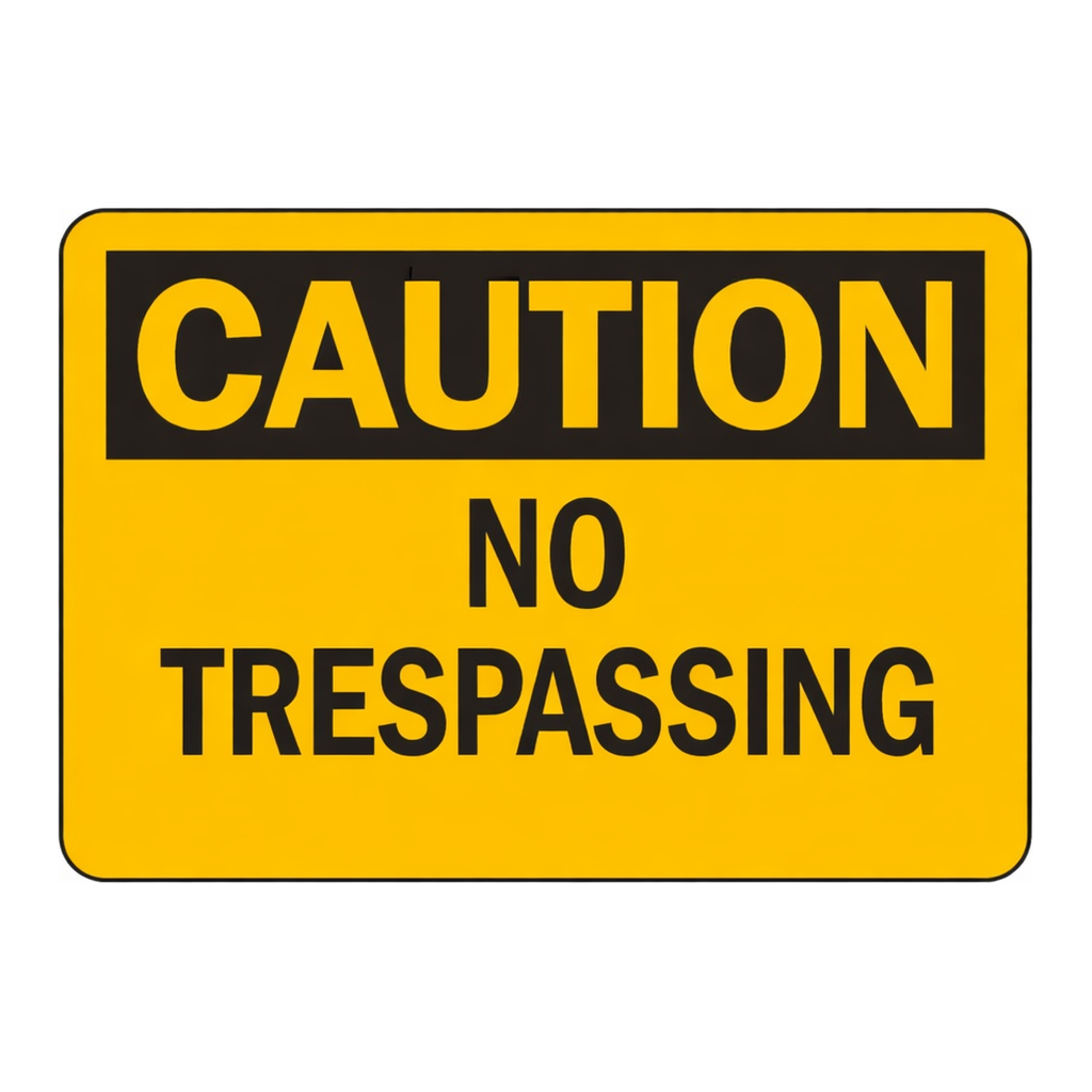 Brady CAUTION No Trespassing Sign