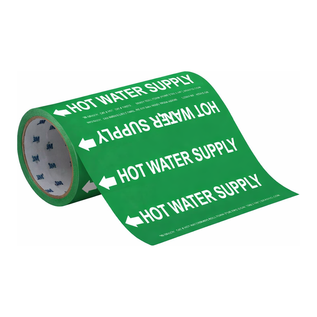 Brady HOT WATER SUPPLY Roll Form Pipe Marker