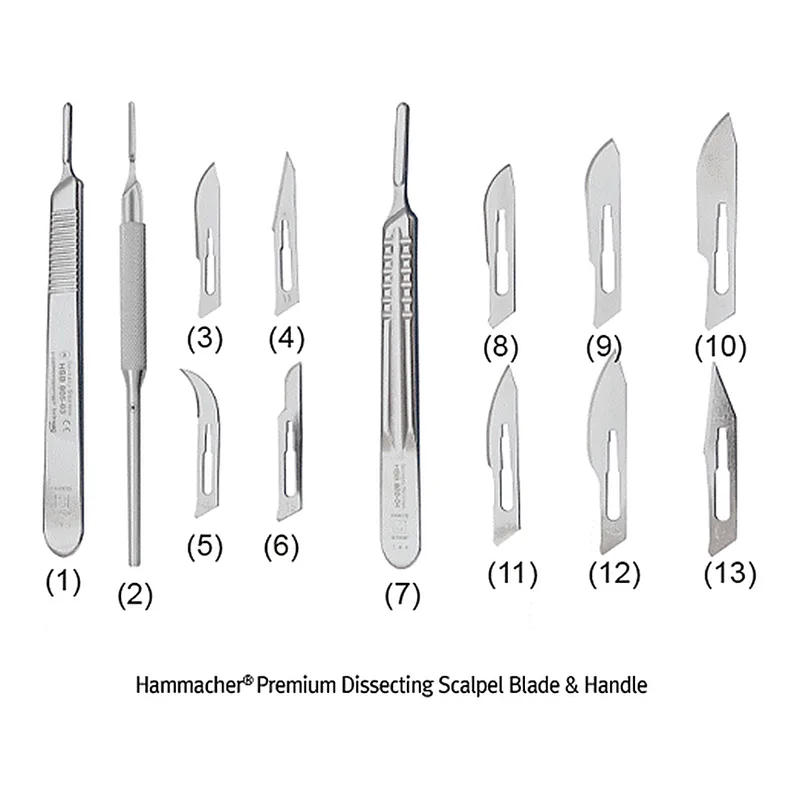 Daihan Science Hammacher Premium Dissecting Scalpel Blade & Handle, for Lab<br>Excellent for C