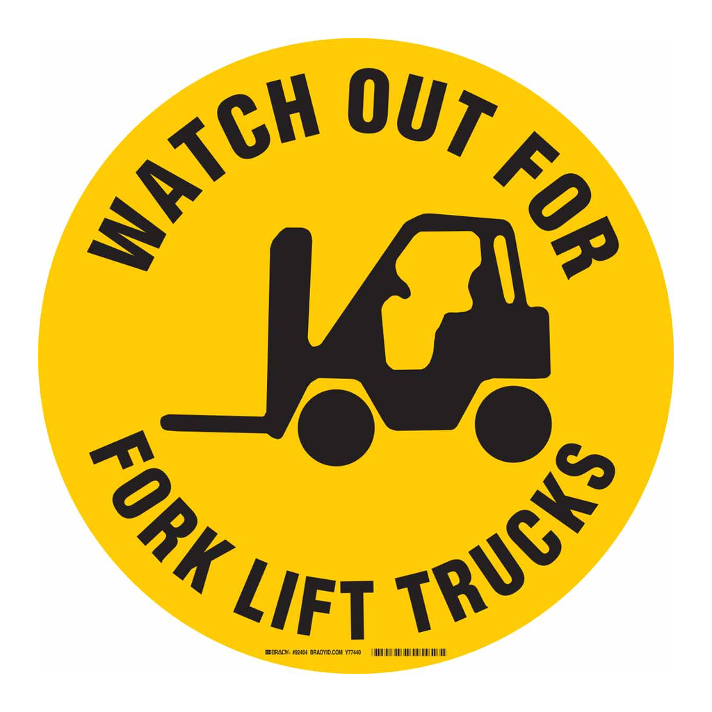 Brady WATCH OUT FOR FORK LIFT TRUCKS Anti-Slip Floor Sign