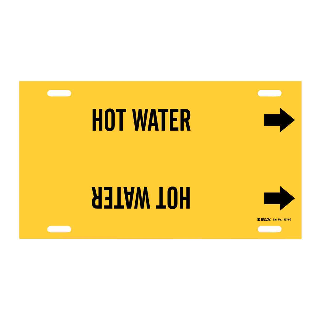 Brady HOT WATER Snap-On Pipe Marker
