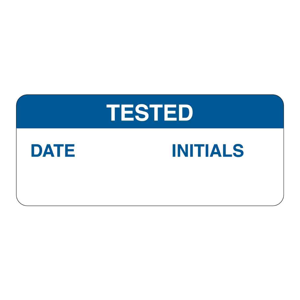 Brady TESTED DATE: INITIALS: Write-on Inspection Labels