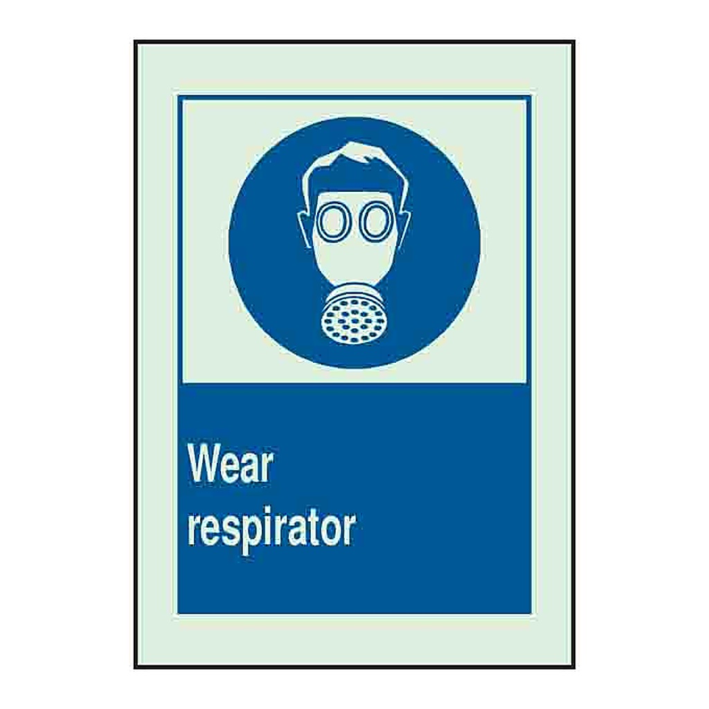 Brady BradyGlo Wear Respirator Sign