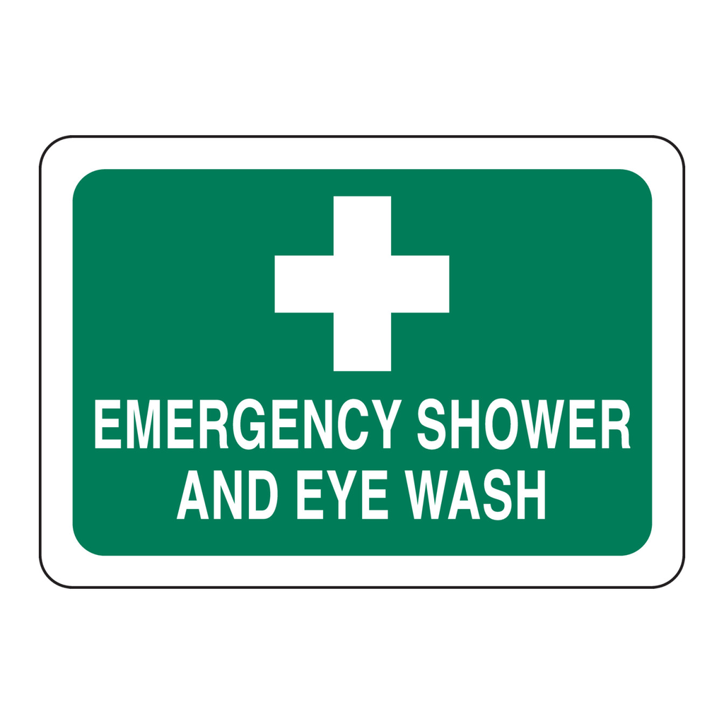 Brady Emergency Shower And Eyewash Sign