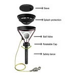 Lklab Korea Safety Funnel, HDPE, SCAT® / 폐액용 안전 깔대기, Ø200 & Ø140 mm