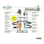 Lklab Korea Small Scale Dual & Triple Jacketed Reactor, Bench-Top / 자켓식 듀얼 & 트리플 소형 반응 시스템 1 L ,2L or 1L , 2L ,5L (선택형)