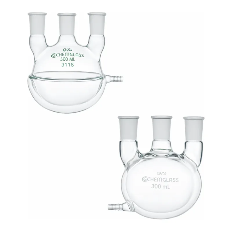 Lklab Korea 3-Neck Jacketed Round Bottom Flask / 3구 자켓식 환저 플라스크