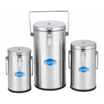 Lklab Korea Dewar Flask, with Clamp Lid, Handle & Vent / 드와 플라스크, Stainless Steel Case