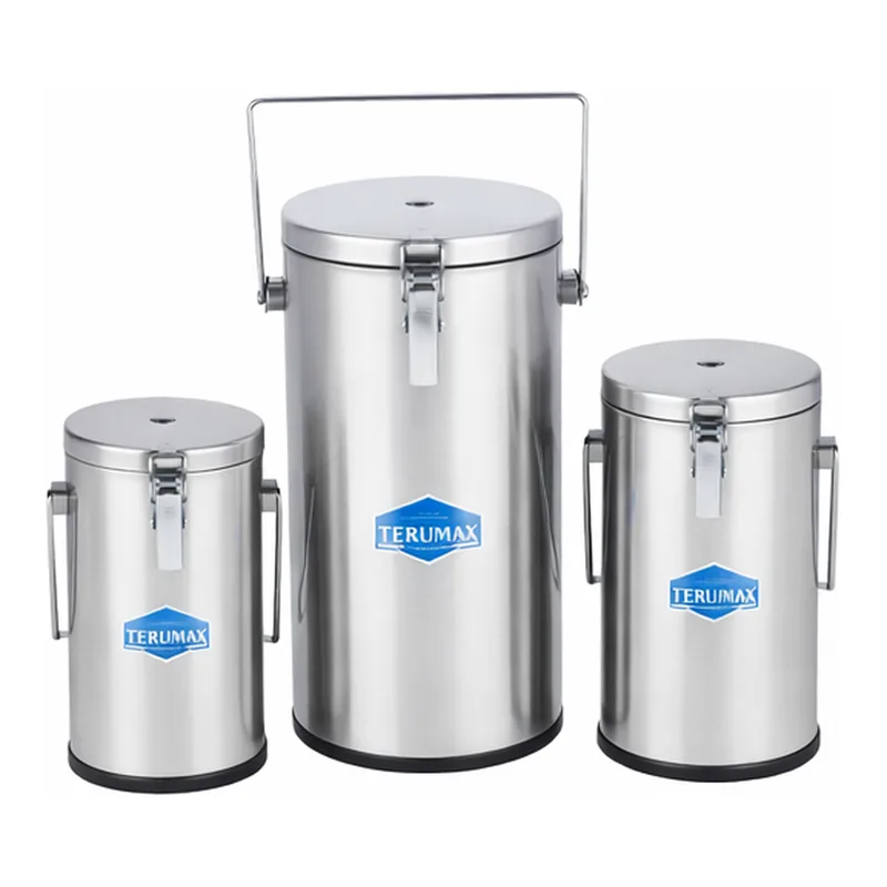 Lklab Korea Dewar Flask, with Clamp Lid, Handle & Vent / 드와 플라스크, Stainless Steel Case