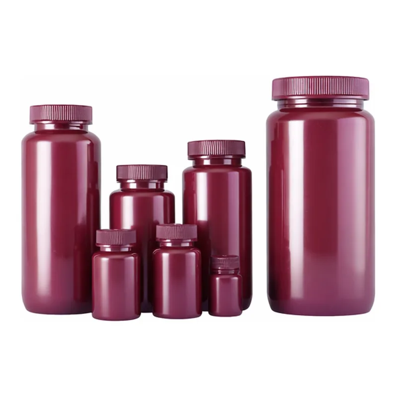 Lklab Korea Amber Wide Mouth Bottle, HDPE / 갈색 HDPE 광구병