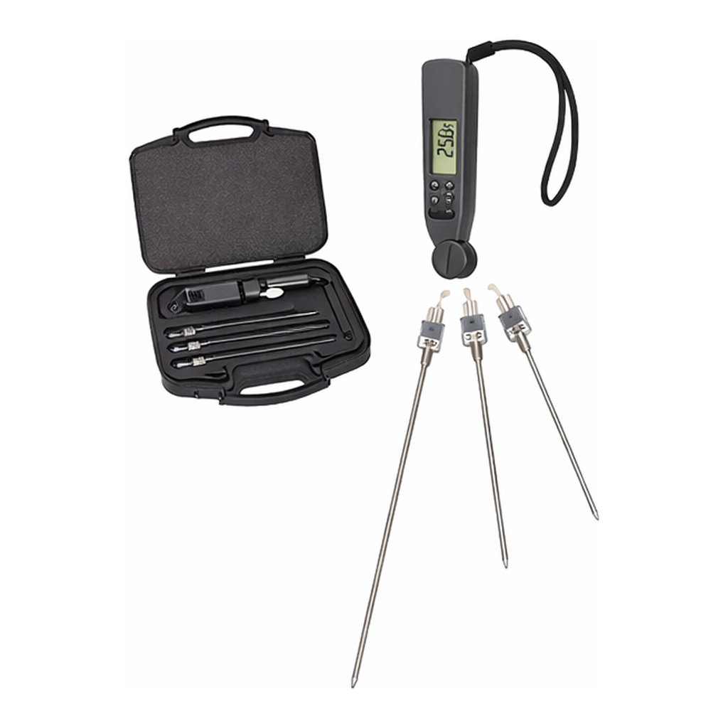 ATM Foldable Handy Digital Multi-Thermometer SetWith 4 NTC-Probe & 180° Moving Probe