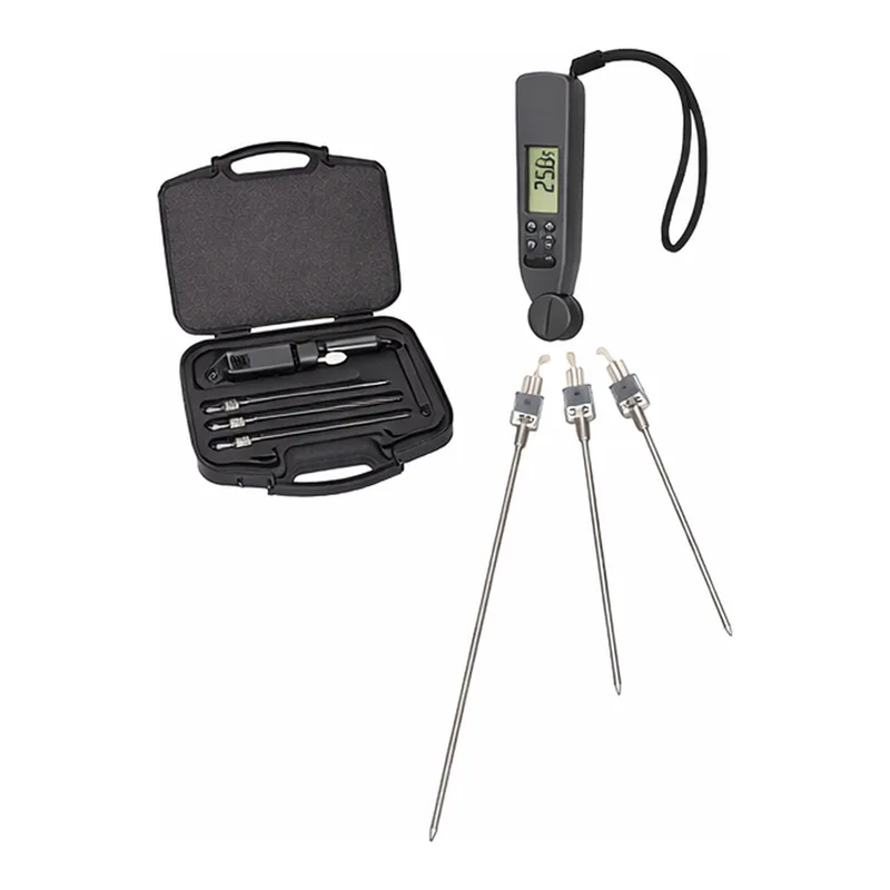 ATM Foldable Handy Digital Multi-Thermometer SetWith 4 NTC-Probe & 180° Moving Probe