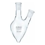 SciLab DURAN glass 2× Joint Neck Pear Shape Flask