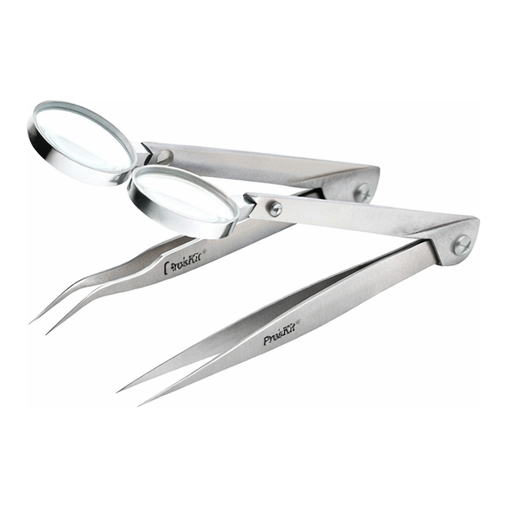 AS-ONE Tweezers with Loupe