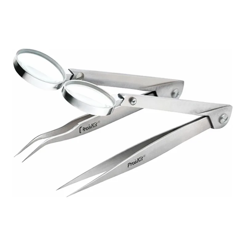AS-ONE Tweezers with Loupe