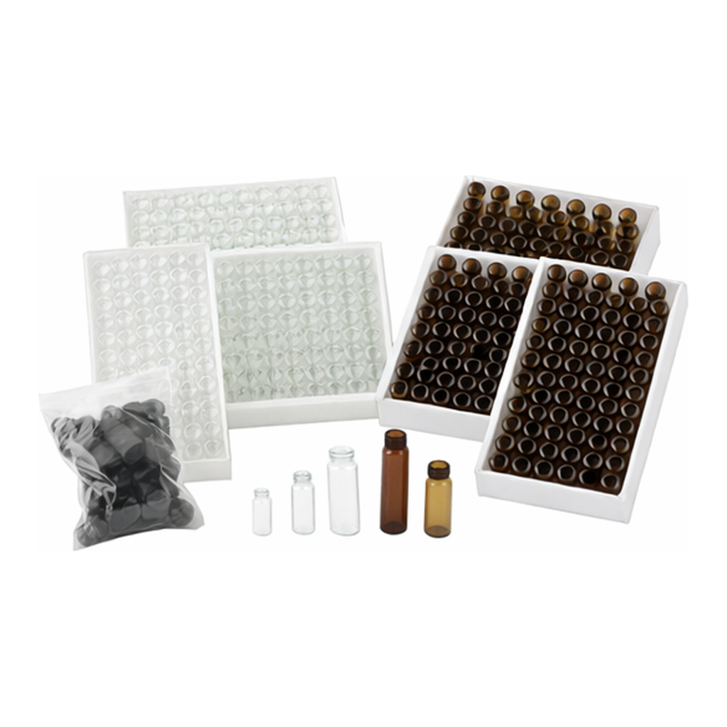 SciLab 샘플 바이알 Pack-Set 2~12㎖ Sample Vials with Black PP Screwcap/Septa