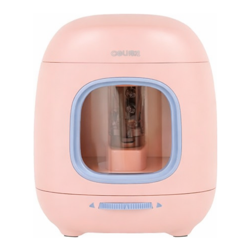 OFFICENEX DELI VA13 파스텔 콤팩트 전동 연필깎이 핑크(113*90*88mm, AA2개 건전지사용)