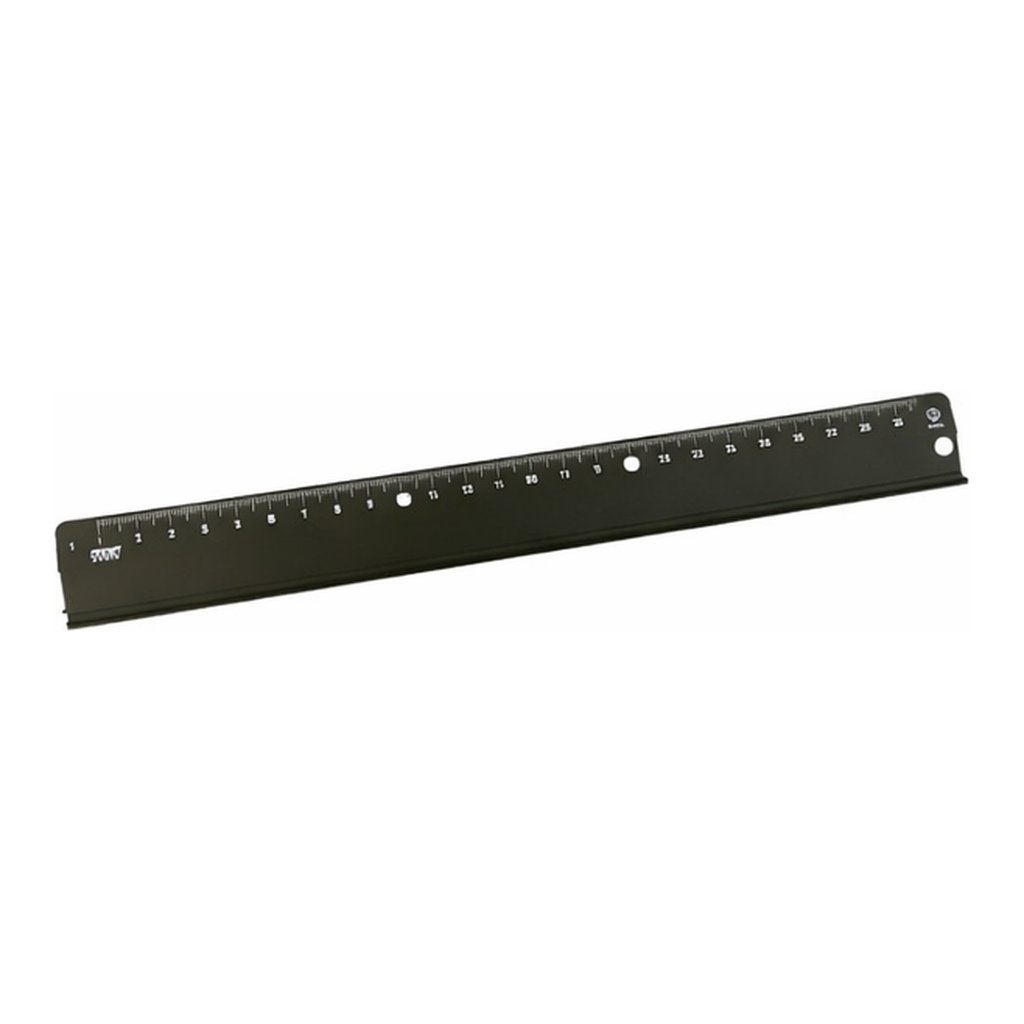 OFFICENEX 브레인 알루미늄 자(검정/30cm)