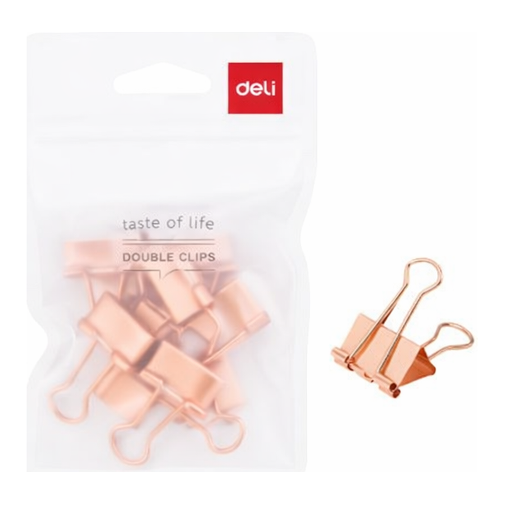 OFFICENEX 재고문의
델리 메탈 더블클립 로즈골드 K78201GD 6개입(25×45mm)