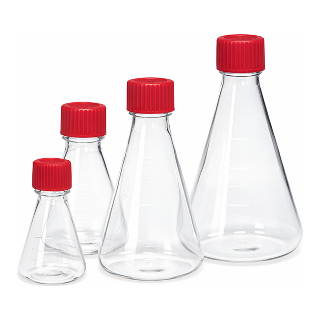 LABSELECT Polycarbonate erlenmeyer flask with vent cap