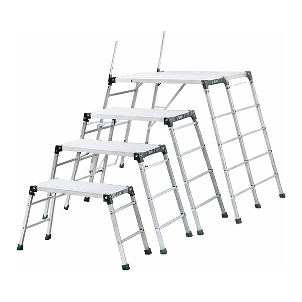 AS ONE Scaffold Ladder (Aluminium Extensible Leg Type), 발판(알루미늄제, 다리 신축 타입)