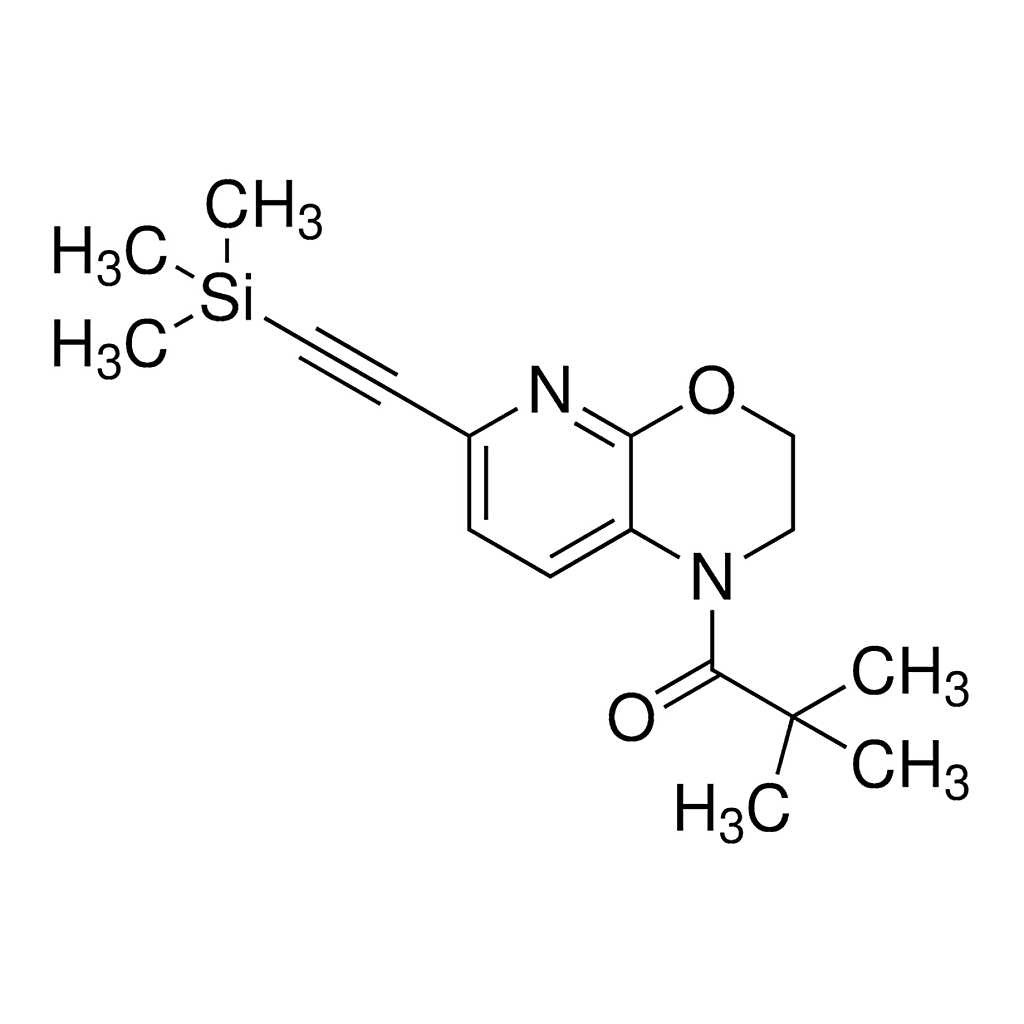 Merck 2,2-Dimethyl-1-(6-((trimethylsilyl)ethynyl)-2,3-dihydro-1H-pyrido[2,3-b][1,4]oxazin-1-yl)propan-1-one