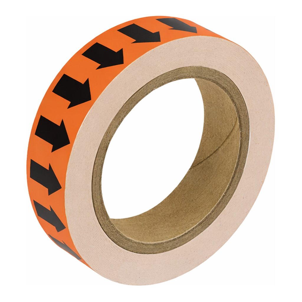 Brady Black and Orange Pipe Marker Tape with Arrows