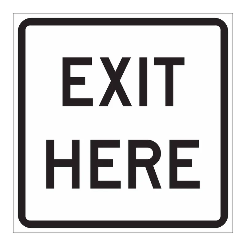 Brady EXIT HERE Sign