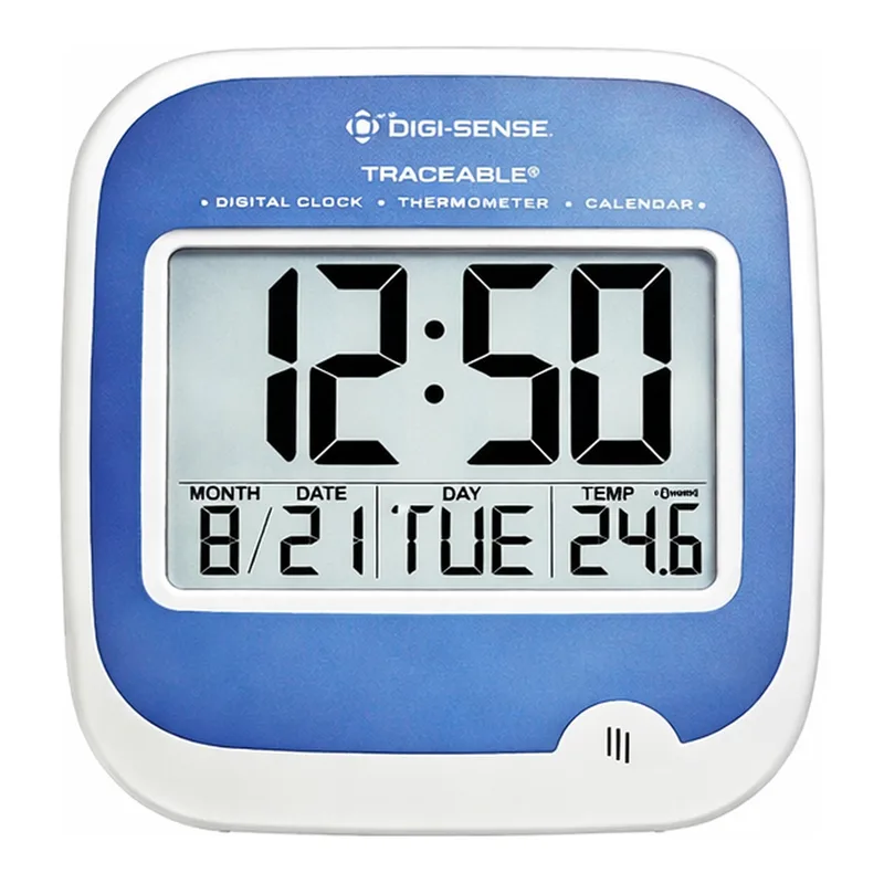Thermo Fisher Scientific Cole-Parmer Wall-Mount Digital Clock/Calendar/Thermometer