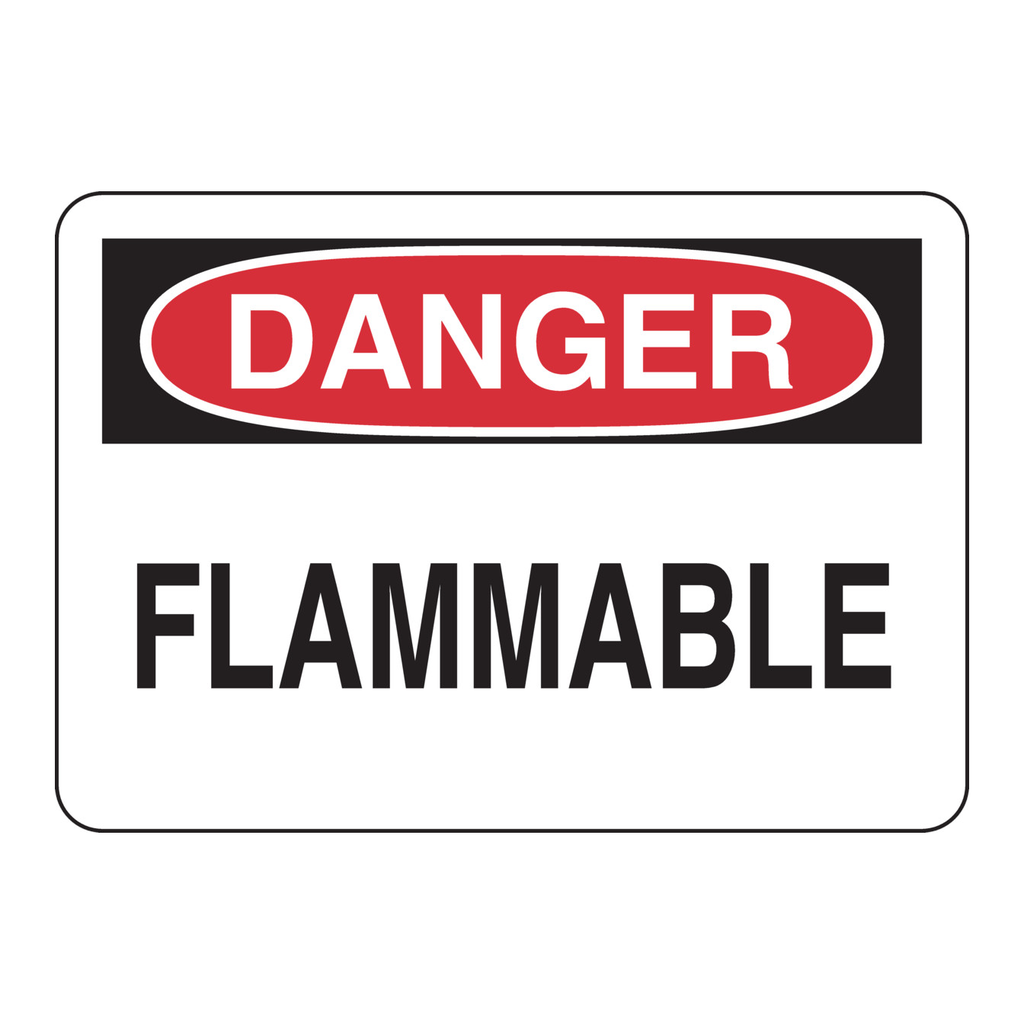Brady DANGER Flammable Sign