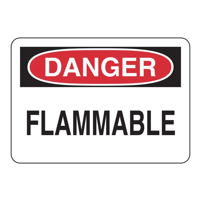 Brady DANGER Flammable Sign