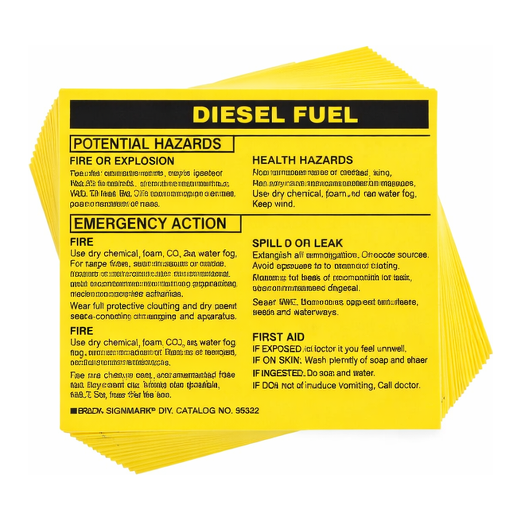 Brady DIESEL FUEL Labels