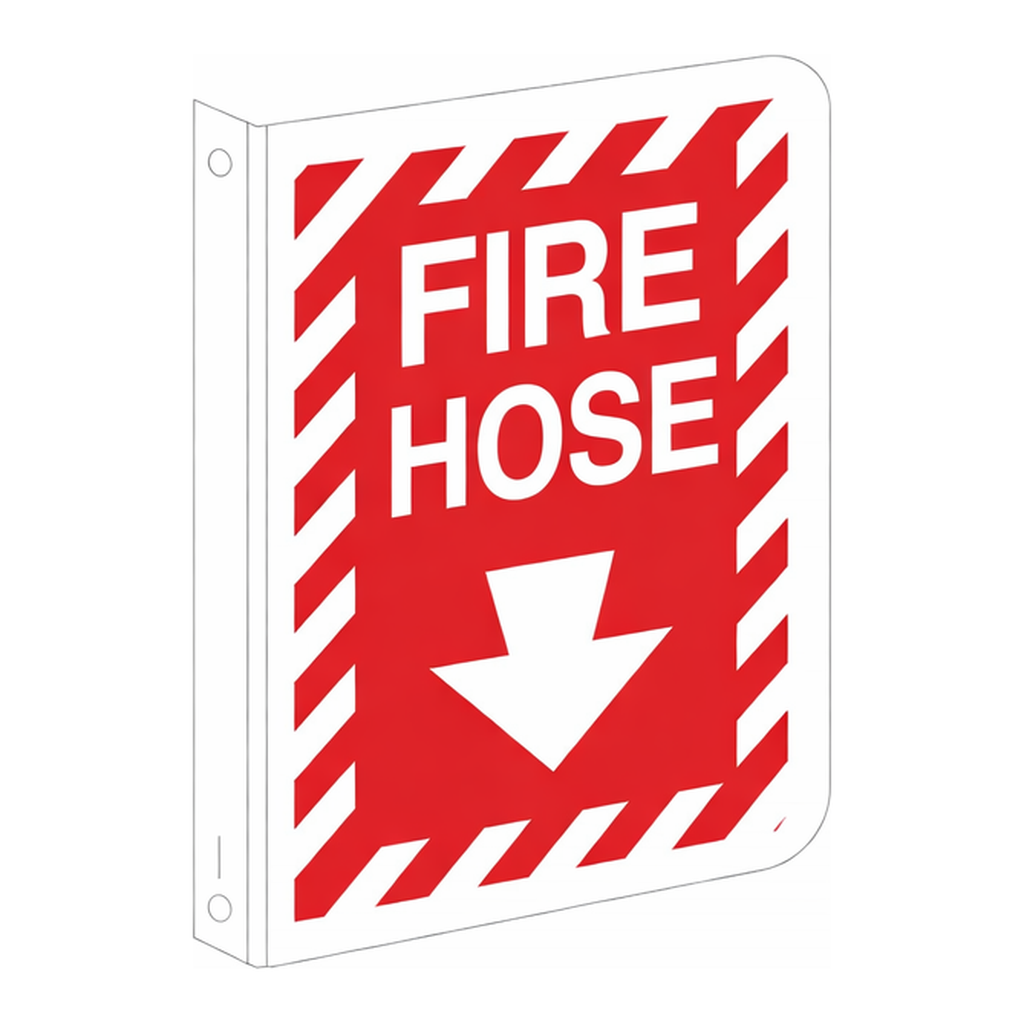 Brady L Fire Hose Sign