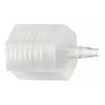 Masterflex Fitting, Clear Polypropylene, Straight, Hose Barb to Threaded Adapter, 1/8` ID x 1/8` NPT(F); 25/PK