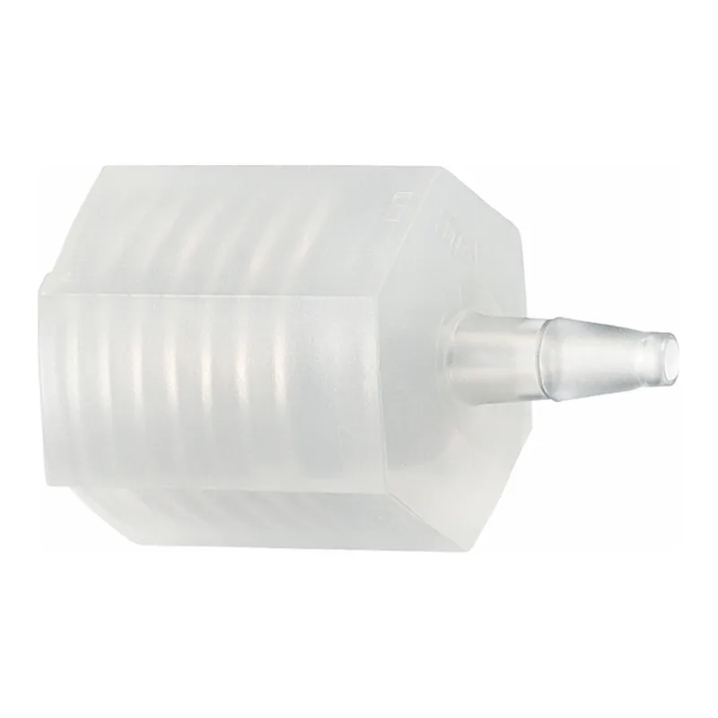 Masterflex Fitting, Clear Polypropylene, Straight, Hose Barb to Threaded Adapter, 1/8` ID x 1/8` NPT(F); 25/PK
