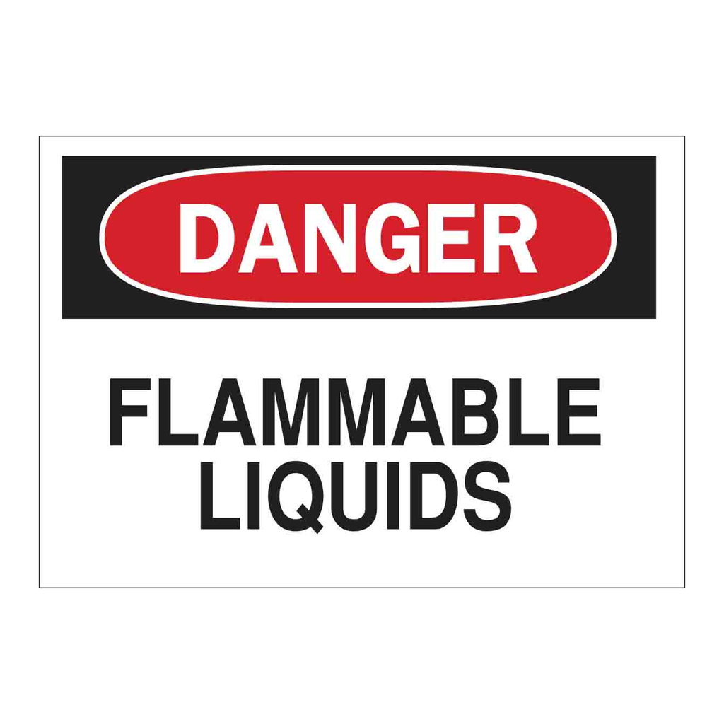 Brady DANGER Flammable Liquids Sign