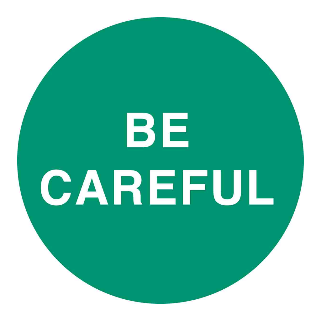 Brady BE CAREFUL Hard Hat Labels