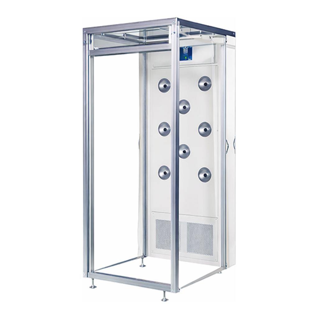 AS ONE Portable Air Shower (Double Row Type with Simplified Booth), 포터블 에어 샤워 (간이부스 부속·2열 타입)