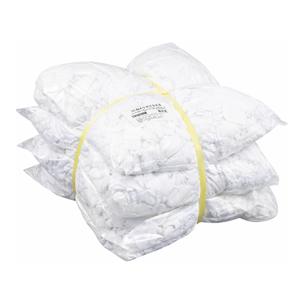 AS ONE 3-1815-11 Knitted Waste Cloth White 1 Set (2kg x 5 bags)　W0220