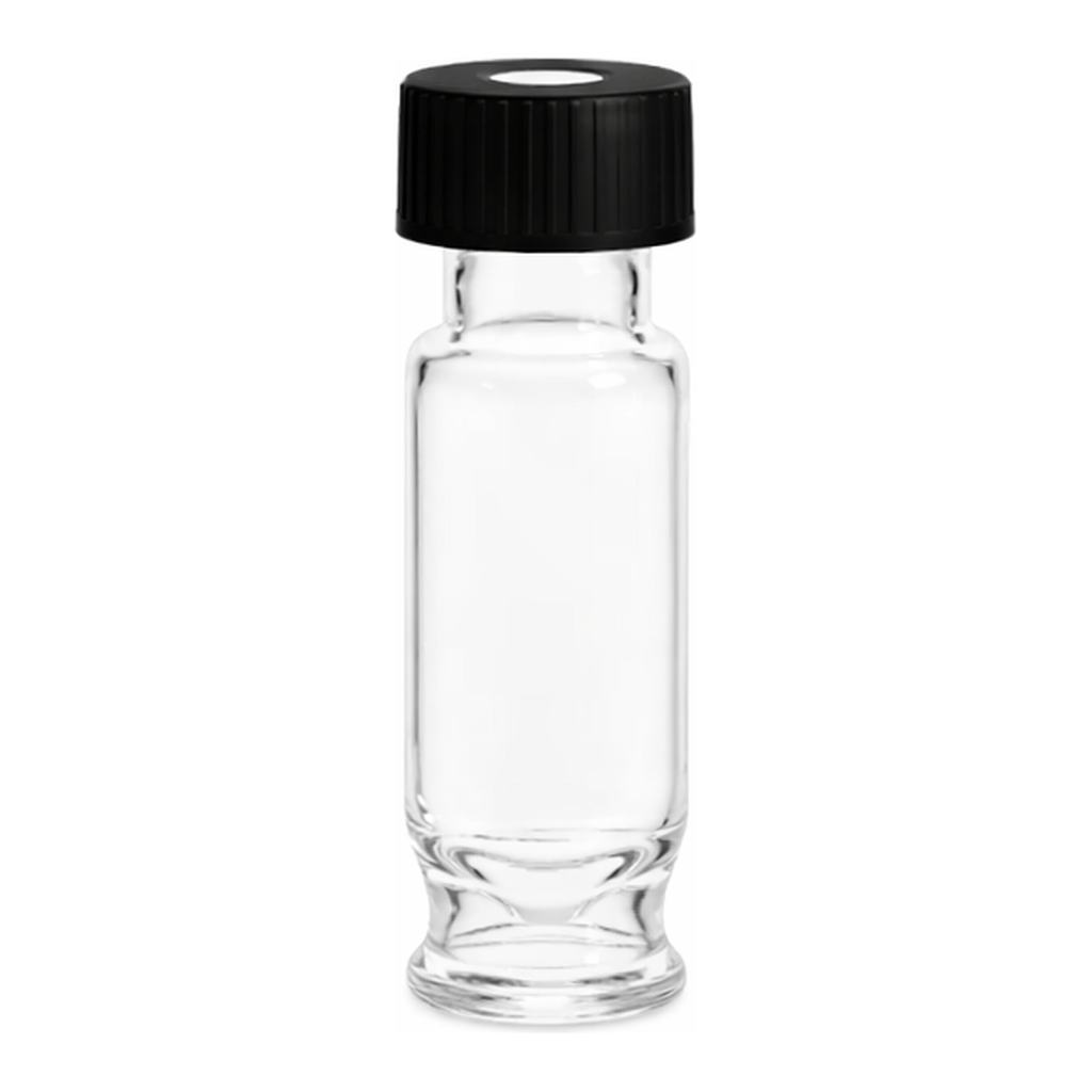 Waters TruView pH Control LCMS Certified Clear Glass, 12 x 32 mm, Screw Neck Vial, Max Recovery, with Cap and preslit PTFE/Silicone Septum, 1.5 mL Volume, 100/pk