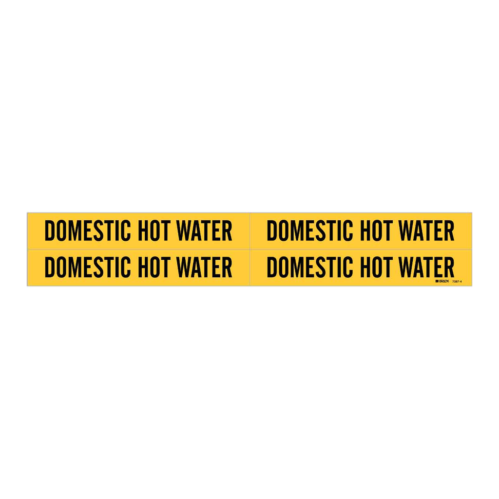 Brady Domestic Hot Water Pipe Marker