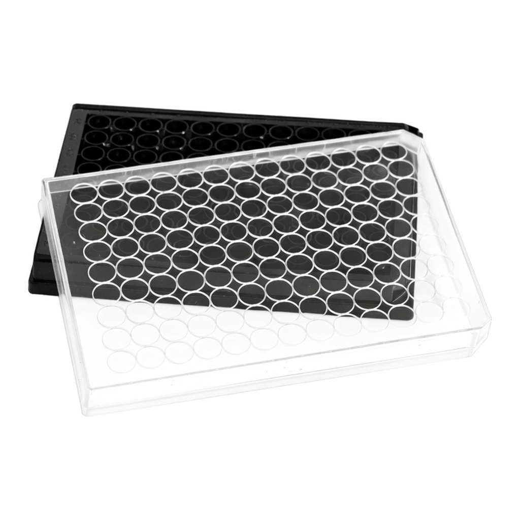 LABSELECT 96-Well Clear Bottom Black and White Plate