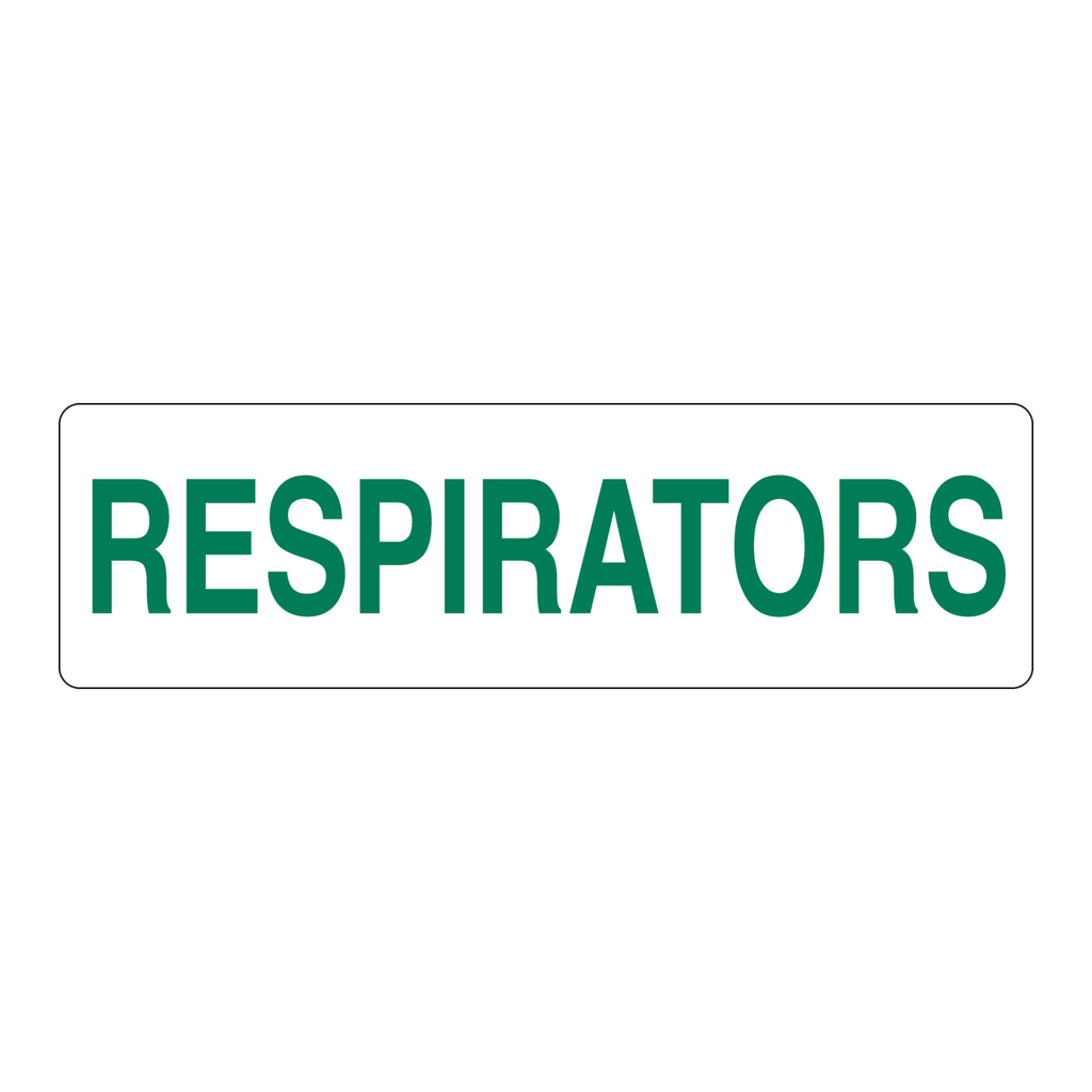 Brady RESPIRATORS Label