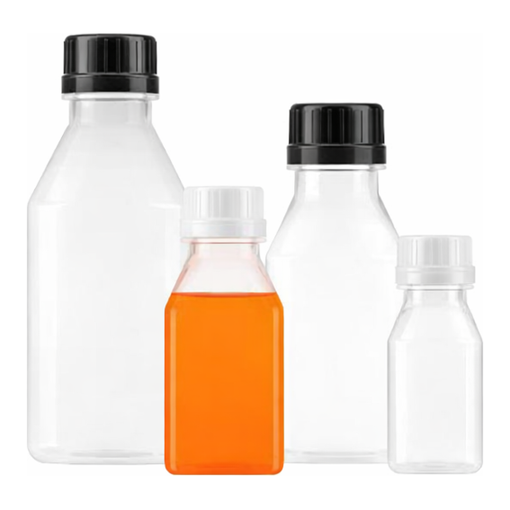 AS ONE Narrow-Mouth Square Bottle PP (Temper-evident Cap), 세구 각형병 (변조방지 캡)