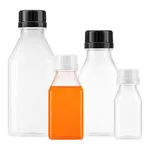 AS ONE Narrow-Mouth Square Bottle PP (Temper-evident Cap), 세구 각형병 (변조방지 캡)