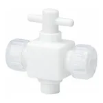 AS ONE All-Teflon® 2-Way Connecting Valve, 올 테프론® 2방향 밸브