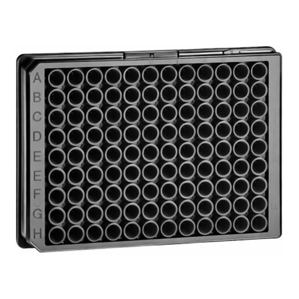 Greiner Bio One CELL CULTURE MICROPLATE, 96 WELL, PS, F-BOTTOM(CHIMNEY WELL), BLACK, CELLSTAR® TC, STERILE, 10 PCS./BAG