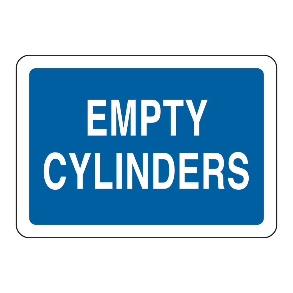 Brady Empty Cylinders Sign